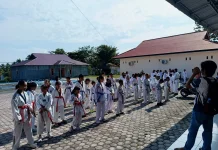 UKT Taekwondo Touna Diikuti 64 Atlet, Seluruh Peserta Naik Sabuk