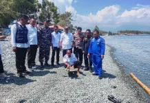 Polairud Touna Lepas Penyu Lekang, Jaga Ekosistem Laut