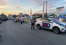 Jaga Keamanan, Polres Touna Kawal Jalan Santai Hardiknas 2026