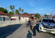 Jaga Kelancaran Arus Lalu Lintas Satlantas Polres Touna Intensifkan Blue Light