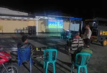 Perkuat Silaturahmi Dengan Masyarakat Polsek Bunta Gelar Nobar Piala Dunia
