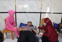 Polres Touna Gelar Donor Darah jelang Hari Bhayangkara ke-80