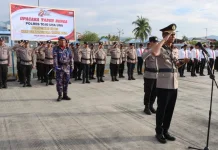 Kenang Jasa Pahlawan Bhayangkara, Polres Touna Gelar Tabur Bunga