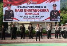 Penghargaan dan Pelepasan Purna Tugas, Berbagi Sembako Warnai Hari Bhayangkara