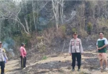 Diduga akibat Puntung Rokok Lahan Warga Desa Longge Tuna Terbakar