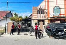 Sat Samapta Polres Touna Patroli Pengamanan Ibadah Minggu di Sejumlah Gereja