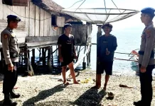 Satpolairud Polres Touna Ajak Warga Pesisir Desa Labuan Jaga Keamanan Laut