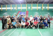 Semarak Hari Kemerdekaan, Kanwil Kemenkum Sulteng Gelar Lomba Bulutangkis