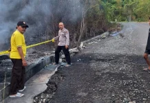 Polisi Mitigasi Dampak Kebakaran Truk Tangki di Balantak