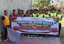 Bentuk Pembinaan Personel Polres Touna Gelar Kesamaptaan Jasmani Berkala