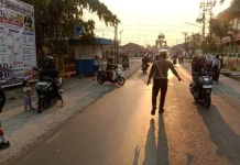 Satlantas Polres Touna Perkuat Pengamanan Lalu Lintas Pagi