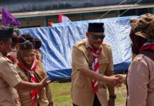 Buka Kemah Pramuka Gudep Tandjumbulu, Pemkab Touna Dorong UMKM