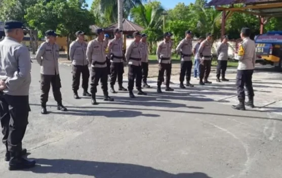 Polsek Tojo Pantau Aktifitas Lalulintas Arus Mudik Lebaran