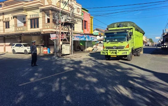 Demi Kelancaran Lalu Lintas, Satlantas Polres Touna Intensifkan Strong Point Pagi
