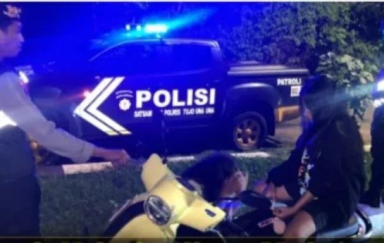 Cegah Kriminalitas Malam Hari Satsamapta Polres Touna Intensifkan Blue Light