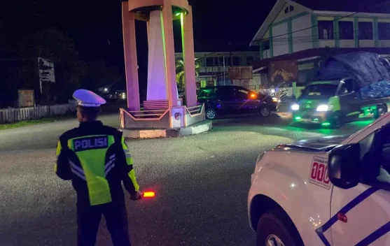 Satlantas Polres Touna Intensifkan Blue Light Patrol Jaga Keamanan Lalu Lintas