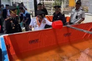 Bupati Banggai Panen dan Tebar 2.000 Benih Ikan di Lapas Luwuk