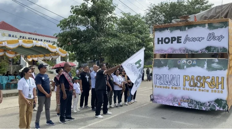 Merayakan Kemenangan Kristus Pemuda GMIT Klasis Belu Pawai Paskah