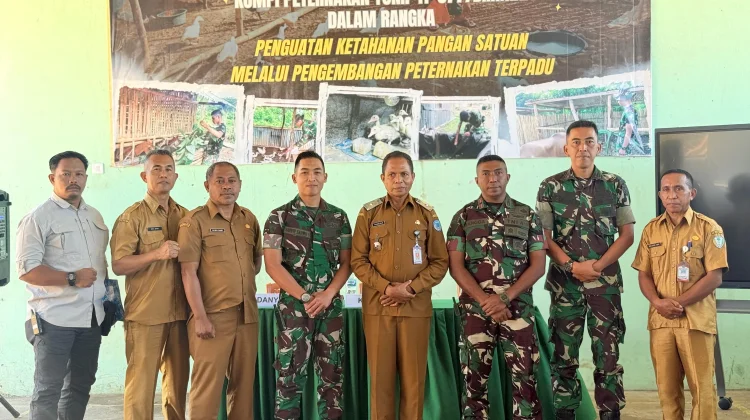 Yon TP Berkolaborasi dengan Disnak TTU Sosialisasi Peternakan