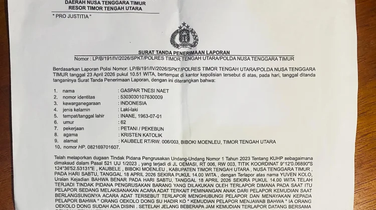 Seorang Warga di TTU Resmi Dilaporkan Atas Kasus Pengrusakan Rumah