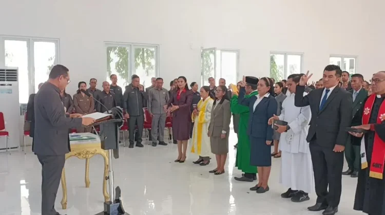 Wabup Belu Minta Pejabat yang Dilantik Bekerja Wujudkan Visi Pembangunan