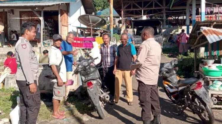 Polsek Pantar Tingkatkan Patroli Dialogis Cegah Kriminalitas di Pasar