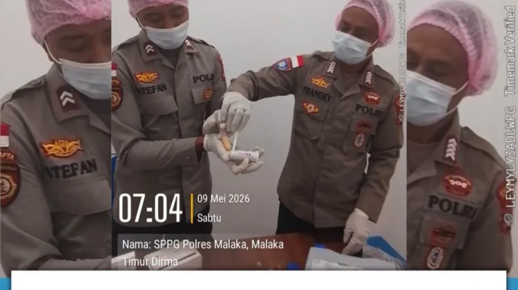 Sidokkes Polres Malaka Lakukan Pemeriksaan Makanan di SPPG  Kemala Bhayangkari