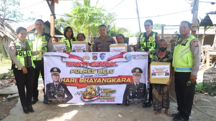 Polres Belu Salurkan Sembako dan Air Bersih Sambut HUT Bhayangkara