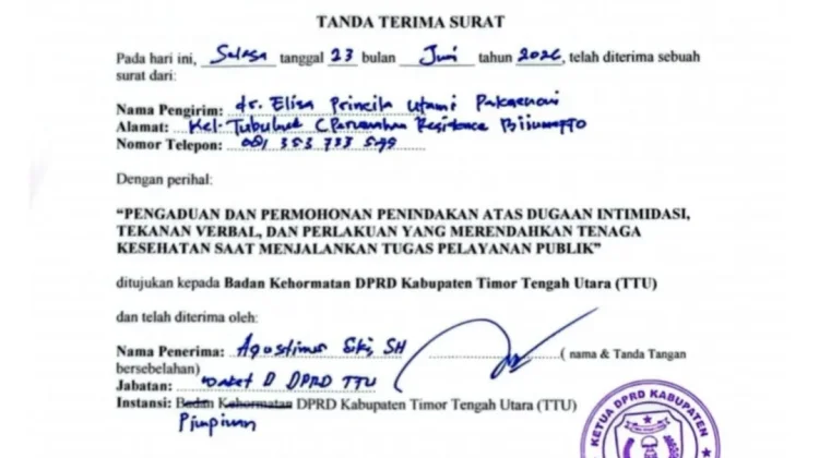 Dokter Icha Laporkan Dugaan Intimidasi 3 DPRD ke Badan Kehormatan DPRD TTU