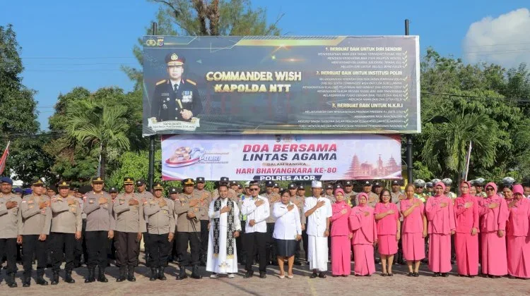 Polres Alor Gelar Doa Lintas Agama Sambut Hari Bhayangkara ke-80
