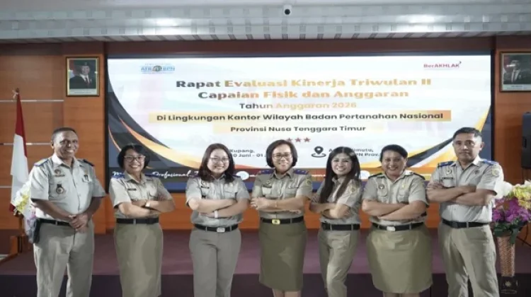 Kantah Belu Ikuti Evaluasi Kinerja Capaian Triwulan II dan Anggaran  Tahun 2026