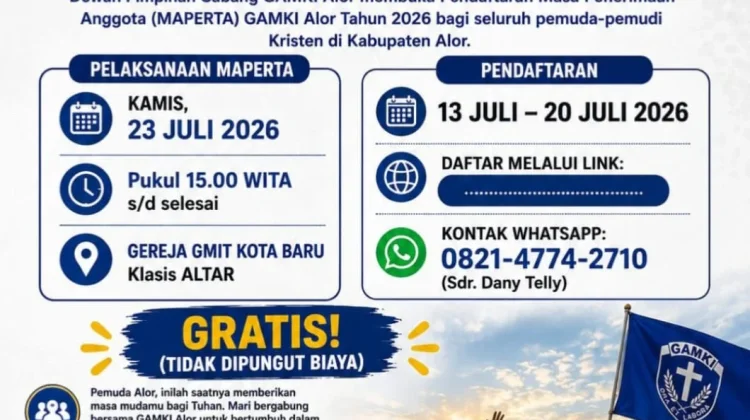 GAMKI Alor Buka Pendaftaran Anggota Baru