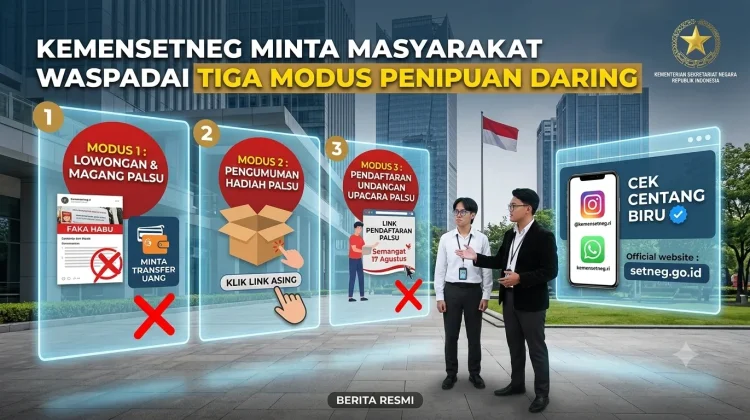 Kemensetneg Minta Masyarakat Waspadai Tiga Modus Penipuan Daring.
