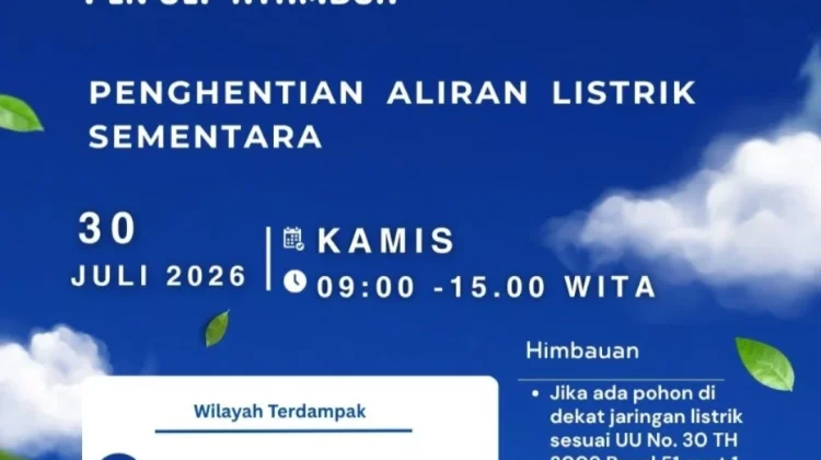 Pemeliharaan Jaringan PLN ULP Atambua Penghentian sementara Aliran Listrik