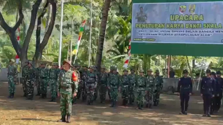 Empat Puluh Sembilan Sasaran Fisik Rampung Melalui Karya Bakti TNI AD di Alor