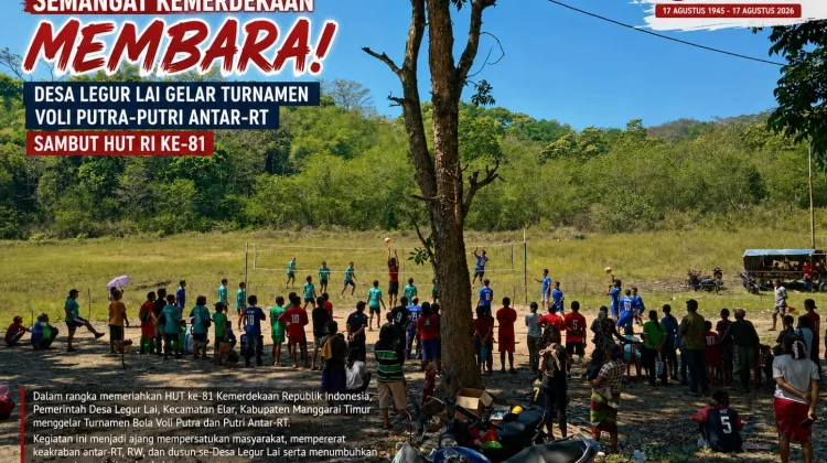 Desa Legur Lai Manggarai Timur Gelar Turnamen Voli Antar-RT Sambut HUT ke-81 RI