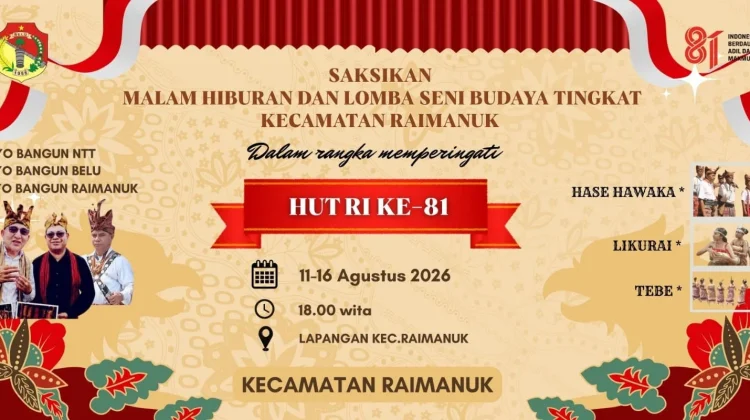 Persiapan HUT RI ke-81, Kecamatan Raimanuk Gelar Beragam Lomba Budaya dan Olahraga