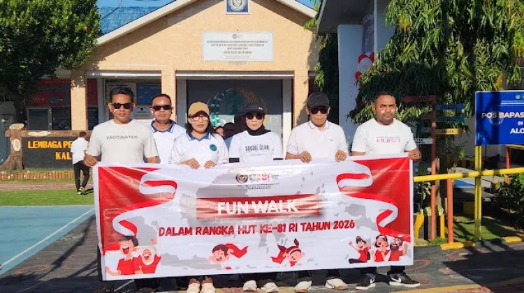 Fun Walk Lapas Kalabahi Semarakkan HUT Ke-81 Kemerdekaan RI