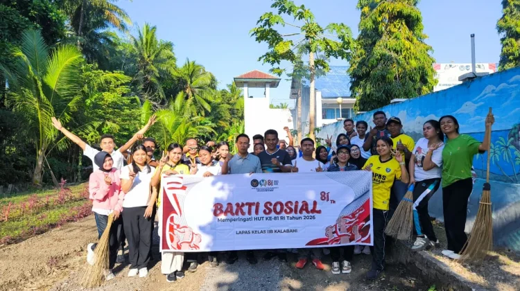 Aksi Bersih Kemerdekaan Lapas Kalabahi Perkuat Gotong Royong dan Kebersamaan