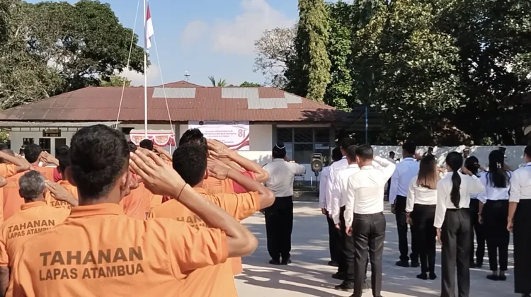 Lapas Kelas 2 B Atambua Melaksanakan Upacara Bendera Peringatan HUT Kemerdekaan