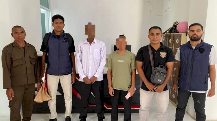 Satreskrim Polres Alor Serahkan Dua Tersangka Senjata Tajam ke Kejari