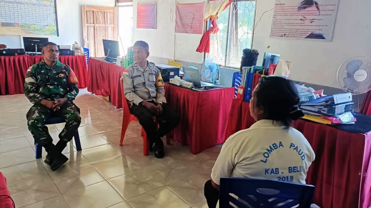 Babinsa dan Bhabinkamtibmas Kabuna Perkuat Sinergi Tiga Pilar
