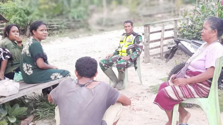 Babinsa Betun Imbau Warga Babotin Jaga Kesehatan Anak dan Kebersihan Lingkungan