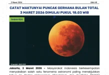 Fenomena Gerhana Bulan Total Hiasi Langit Indonesia Malam Ini