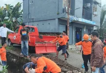 Hujan Deras Rendam Sawah Lama, BPBD Alor Bergerak Perbaiki Drainase