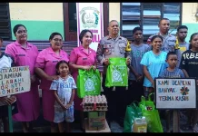 Bhayangkari Yon A Pelopor Berbagi Sembako dan Semangat untuk Anak Panti