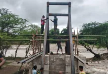Kodim 1618/TTU-Warga Percepat Progres Jembatan Kiuola