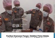 Sidokkes Polres Malaka Lakukan Pemeriksaan Makanan di SPPG  Kemala Bhayangkari