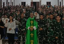 Romo Yoris Ajak Prajurit TNI Katolik Teladani Maria