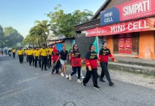 Kegiatan Olahraga Bersama Perkuat Solidaritas Keluarga Besar Brimob Alor
